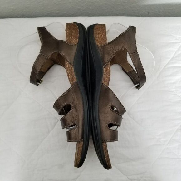 Dansko Jess Brown Leather Cork Sole Strappy Caged Ankle Strap Sandals 41 - Picture 6 of 11